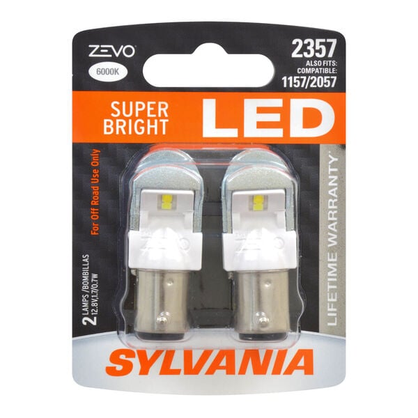 SYLVANIA 2357 WHITE ZEVO LED Mini, 2 Pack, , hi-res