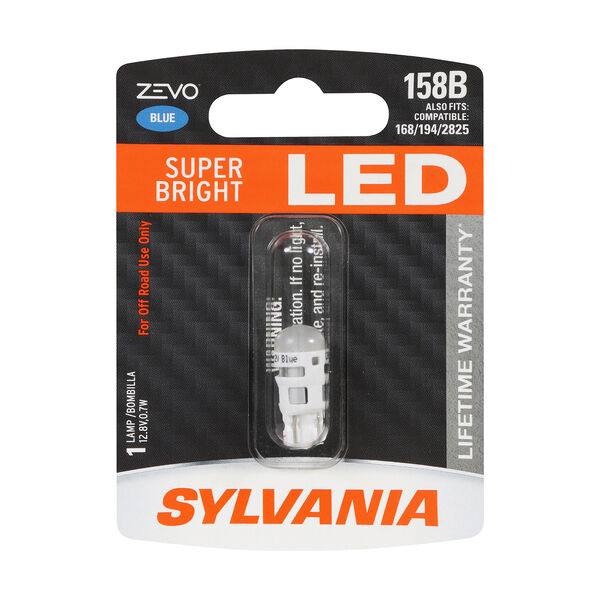 SYLVANIA 158B BLUE ZEVO LED Mini Bulb, 1 Pack, , hi-res
