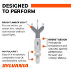 SYLVANIA 3047A AMBER ZEVO LED Mini Bulb, 2 Pack, , hi-res