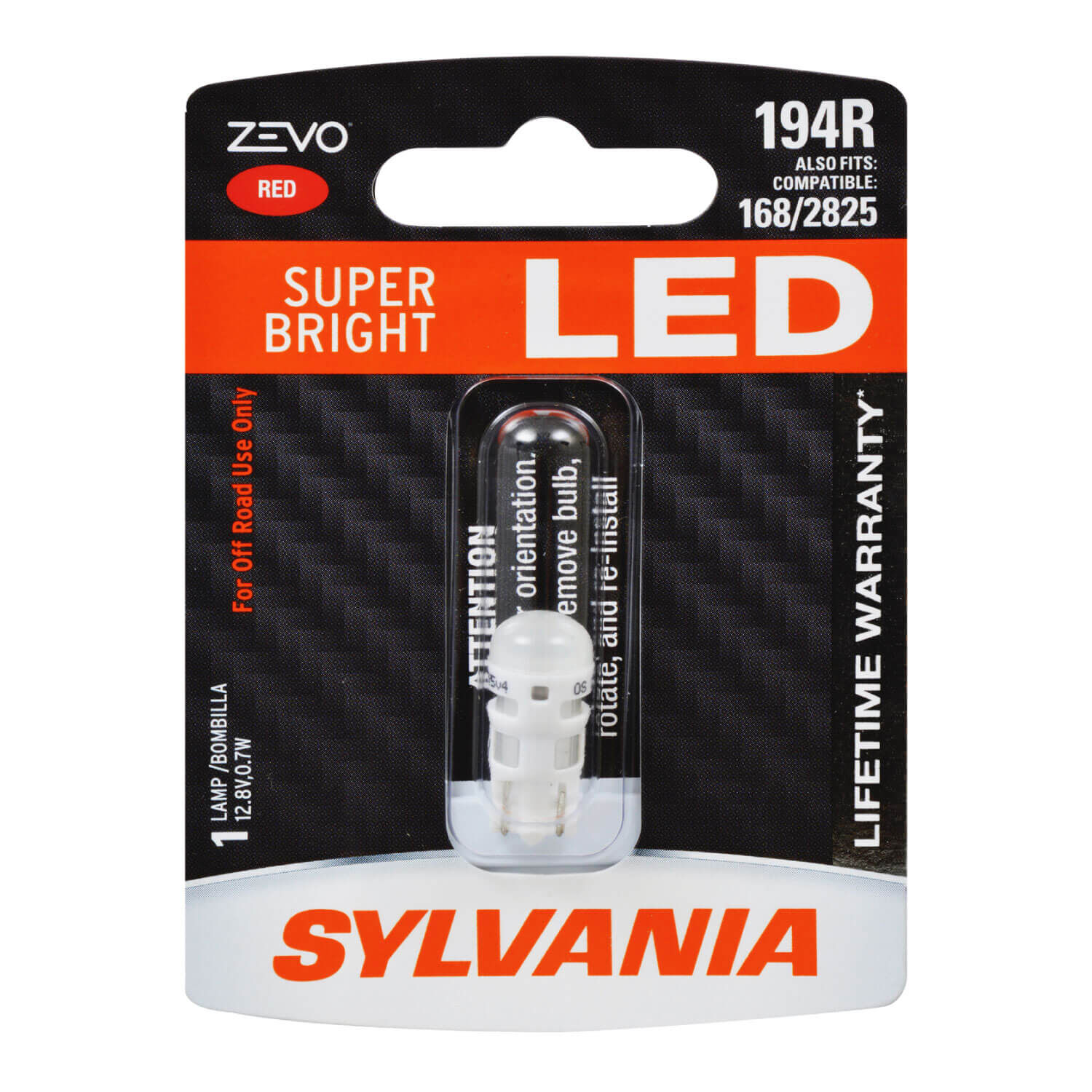 Sylvania ZEVO LED Light 194 Amber Orange Two Bulbs Front Side Marker Replace JDM 