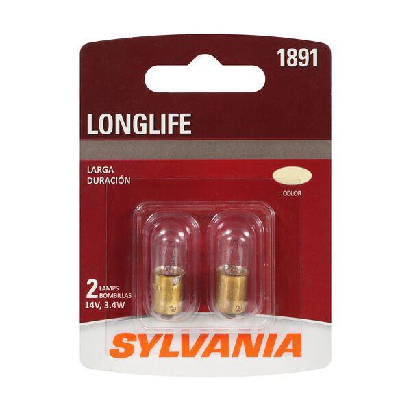 SYLVANIA 1891 Long Life Mini Bulb, 2 Pack, , hi-res