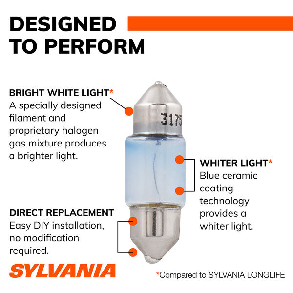 SYLVANIA DE3175 SilverStar Mini Bulb, 2 Pack, , hi-res