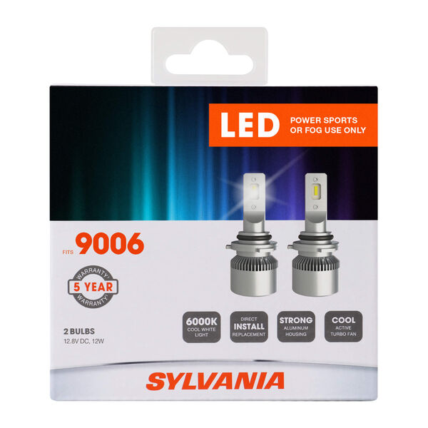 SYLVANIA 9006 LED Fog & Powersports Bulb, 2 Pack, , hi-res