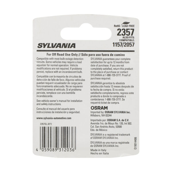 SYLVANIA 2357 WHITE SYL LED Mini Bulb, 2 Pack, , hi-res