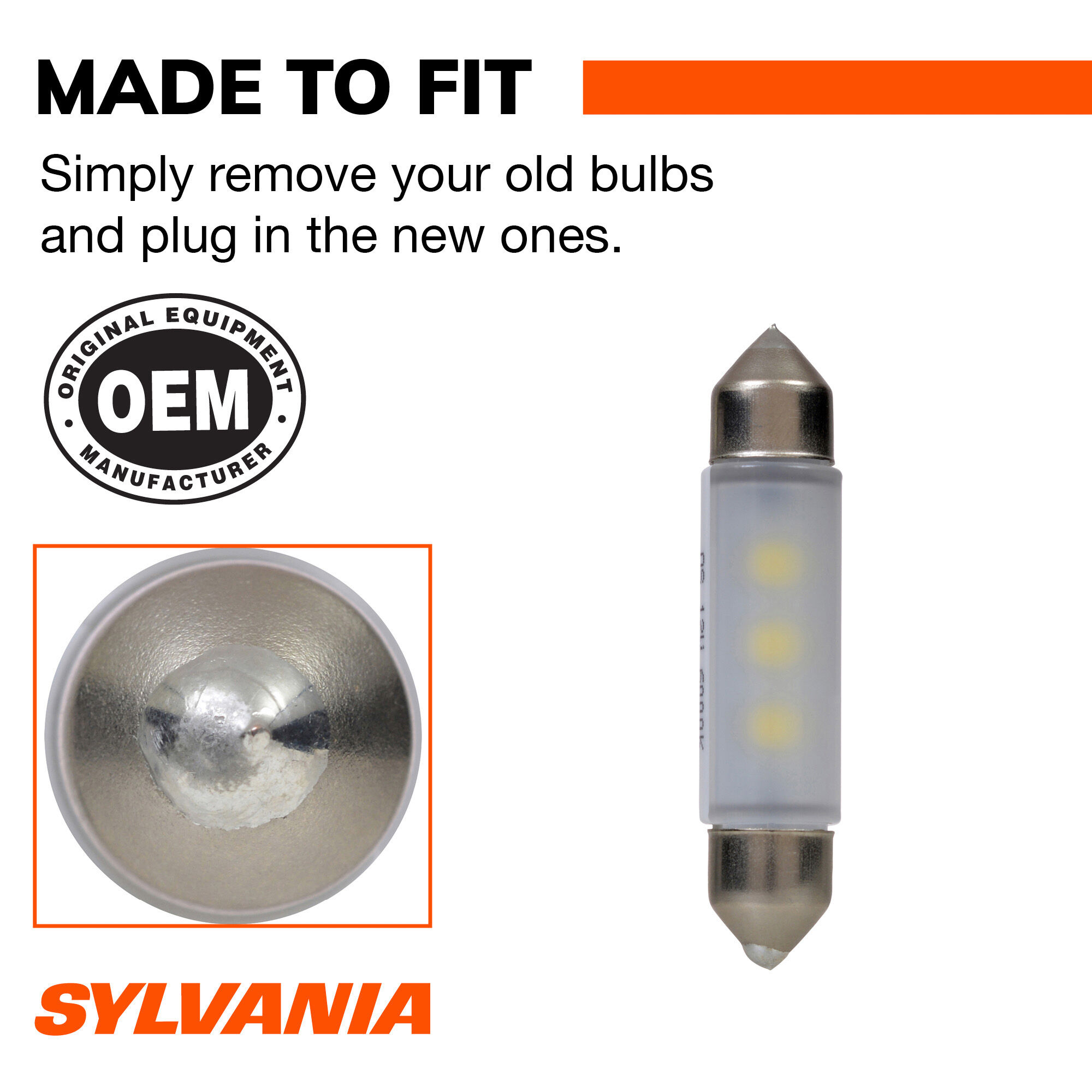 SYLVANIA 6411 WHITE SYL LED Mini Bulb, 1 Pack