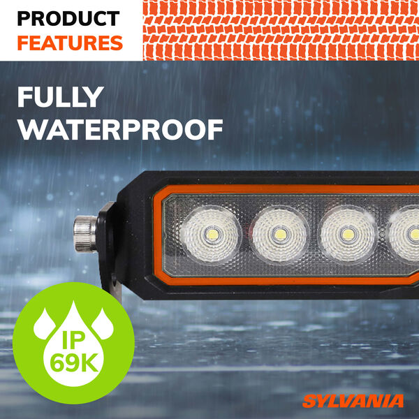 SYLVANIA Rugged 10 Inch LED Light Bar - Flood, , hi-res