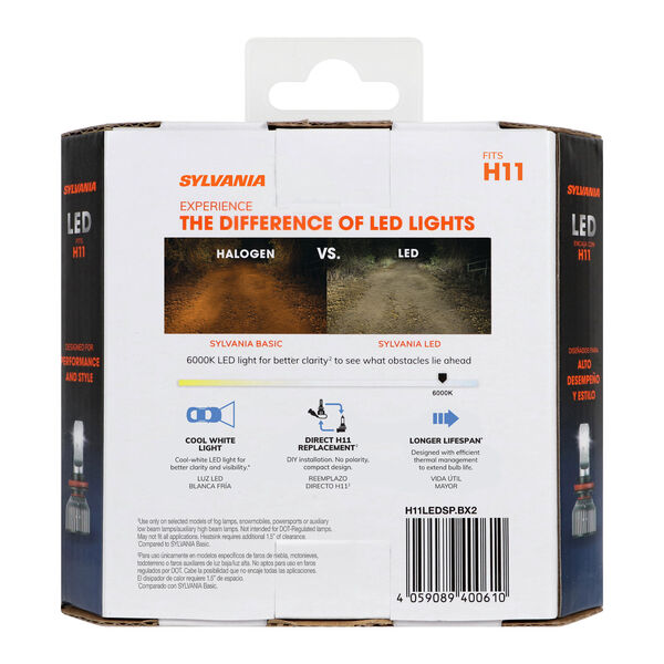 SYLVANIA H11 LED Powersports & Fog Bulb, 2 Pack, , hi-res