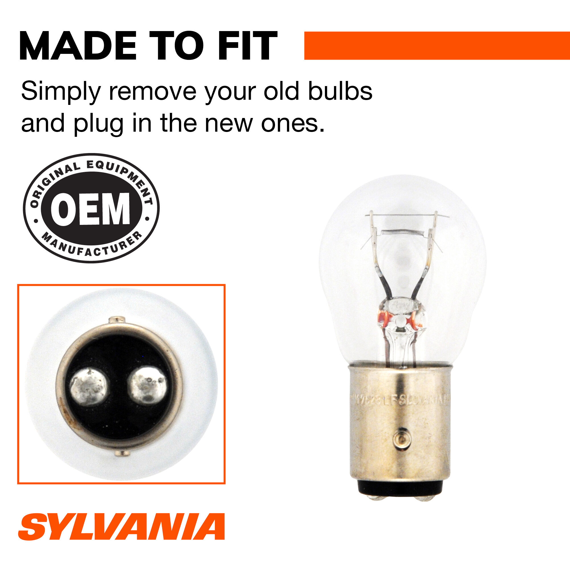 SYLVANIA 1157 Long Life Mini Bulb, 2 Pack