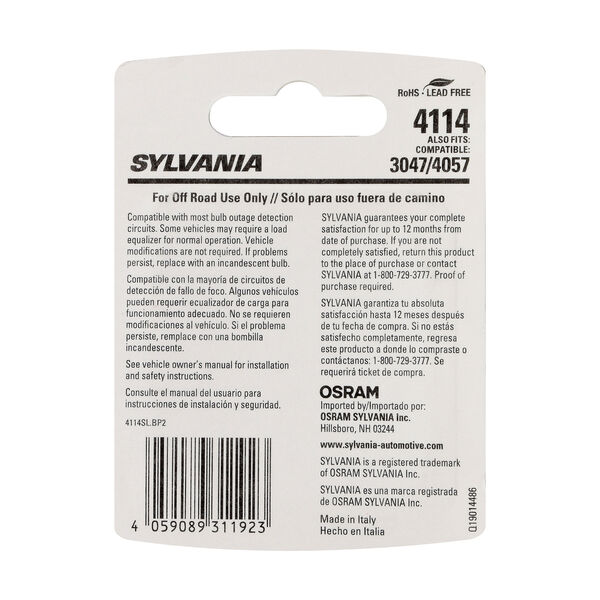 SYLVANIA 4114 WHITE SYL LED Mini Bulb, 2 Pack, , hi-res