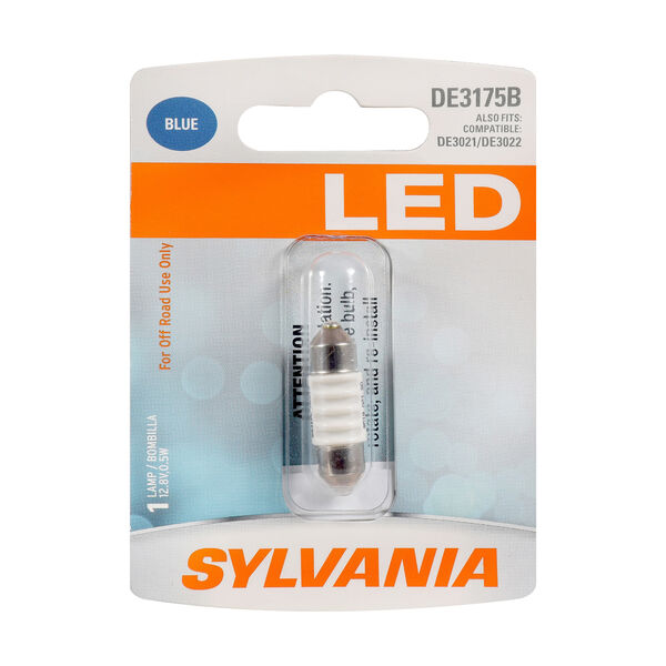 SYLVANIA DE3175 BLUE LED Mini Bulb, 1 Pack, , hi-res