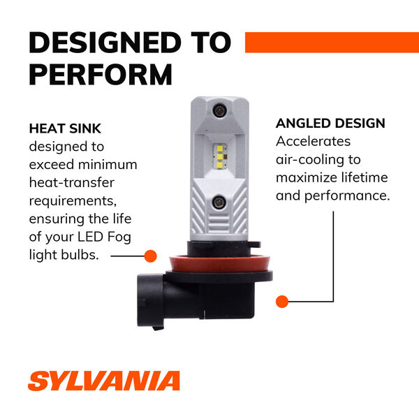 anmodning tilfredshed kontrollere SYLVANIA H8 ZEVO LED Fog Bulb, 2 Pack