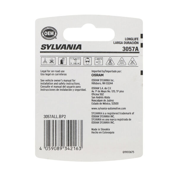 SYLVANIA 3057A Long Life Mini Bulb, 2 Pack, , hi-res