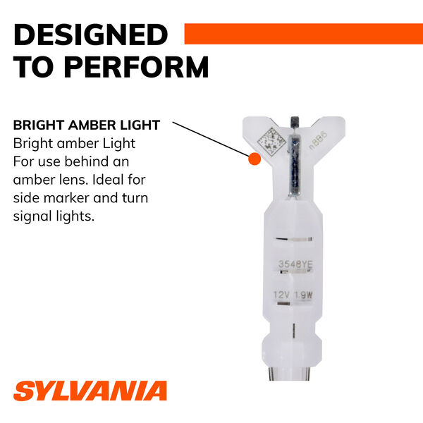 SYLVANIA 4114 AMBER LED Mini Bulb, 2 Pack, , hi-res