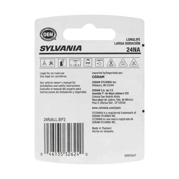 SYLVANIA 24NA Long Life Mini Bulb, 2 Pack, , hi-res
