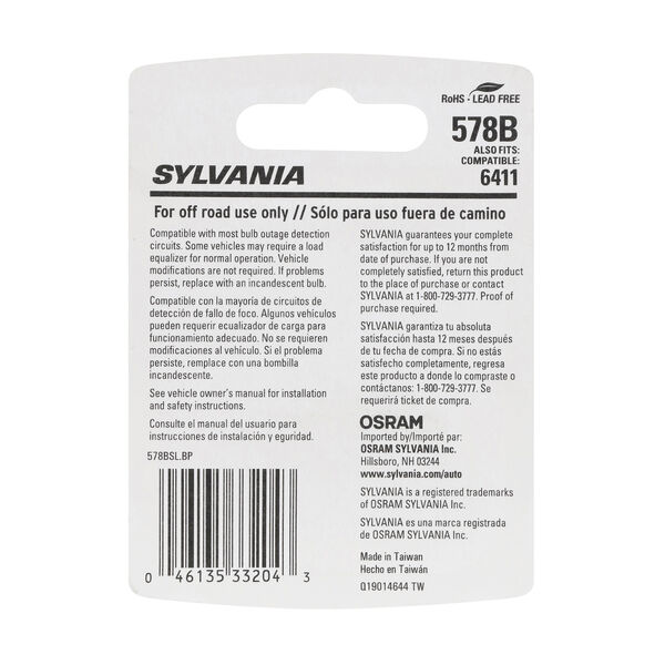 SYLVANIA 578 BLUE LED Mini Bulb, 1 Pack, , hi-res