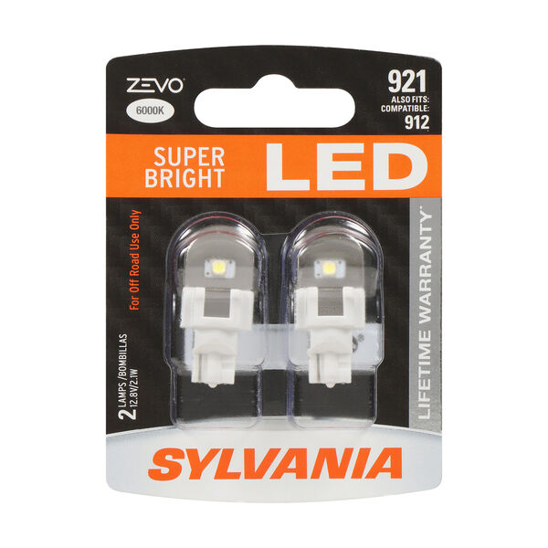 SYLVANIA 921 WHITE ZEVO LED Mini, 2 Pack, , hi-res