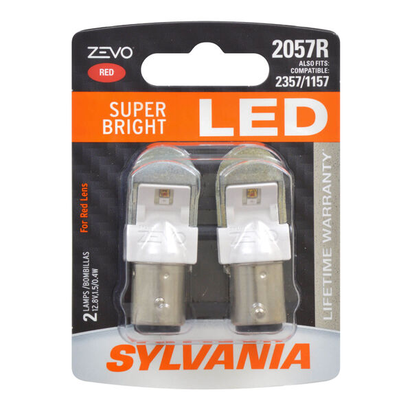 SYLVANIA 2057R RED ZEVO LED Mini, 2 Pack, , hi-res