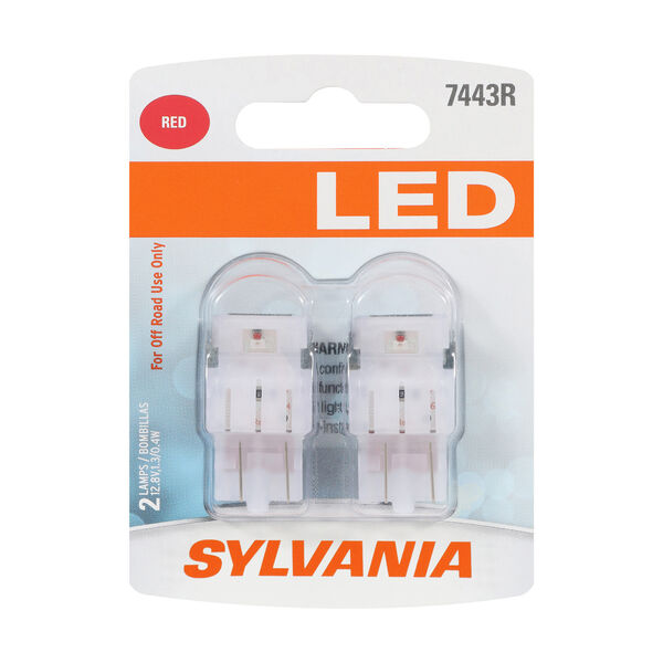 SYLVANIA 7443R RED SYL LED Mini Bulb, 2 Pack, , hi-res