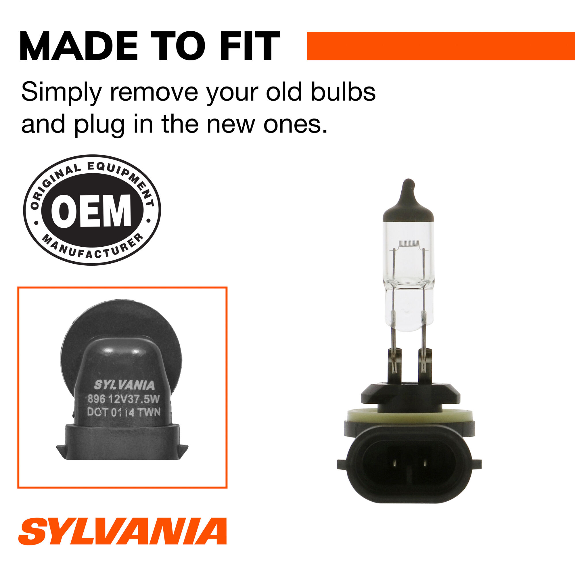 SYLVANIA 896 Basic Fog Bulb, 1 Pack