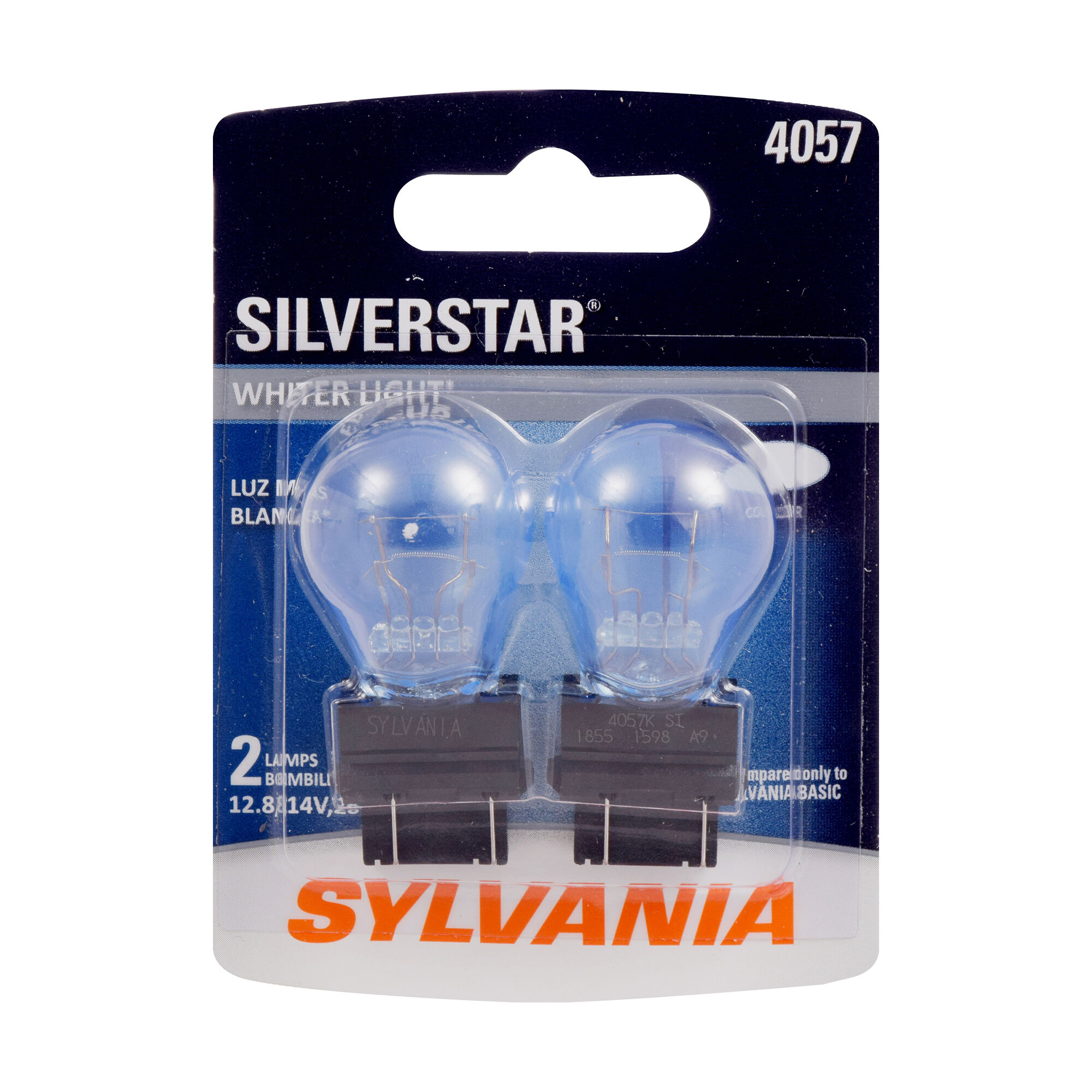SYLVANIA 4057 SilverStar Mini Bulb, 2 Pack