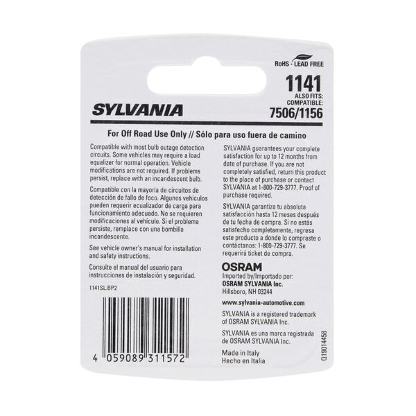 SYLVANIA 1141 WHITE SYL LED Mini Bulb, 2 Pack, , hi-res
