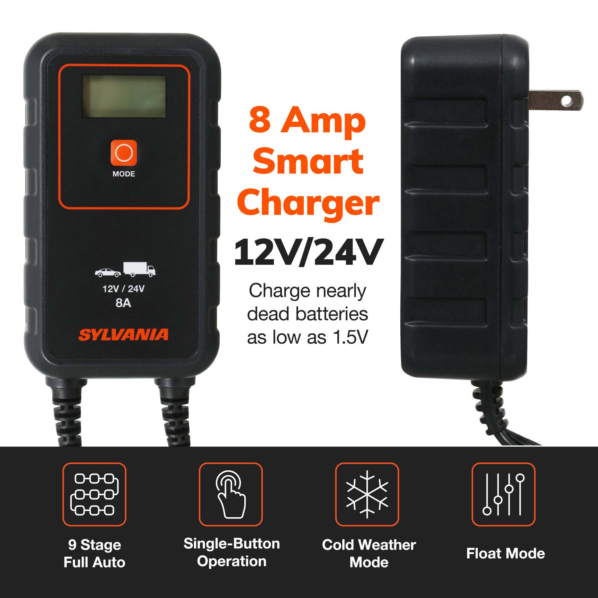 8 amp deals car battery charger