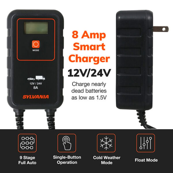 SYLVANIA Smart Charger - 8 Amp, , hi-res