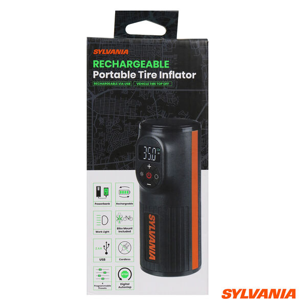 SYLVANIA Handheld Rechargeable Tire Inflator, , hi-res