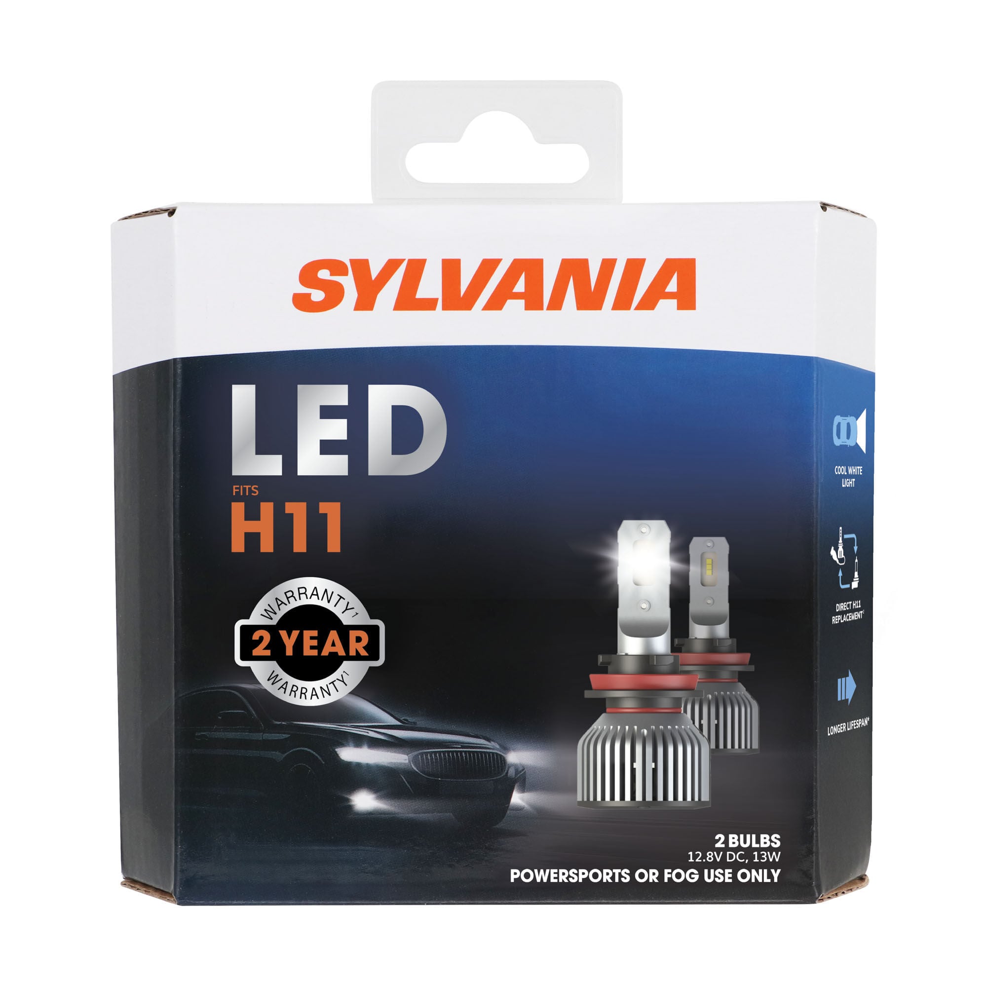 SYLVANIA H11 LED Powersports & Fog Bulb, 2 Pack