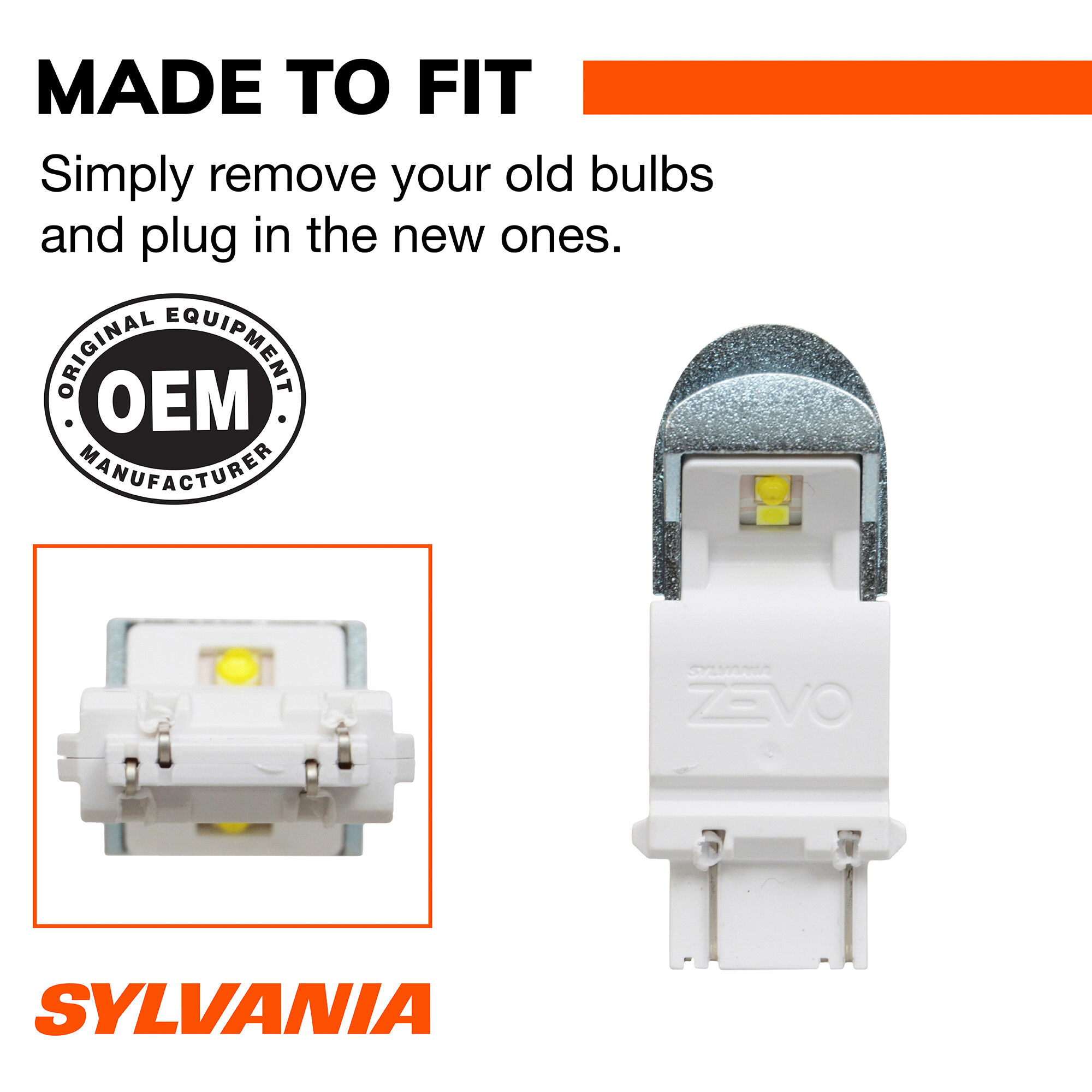 SYLVANIA 3155 WHITE ZEVO LED Mini, 2 Pack