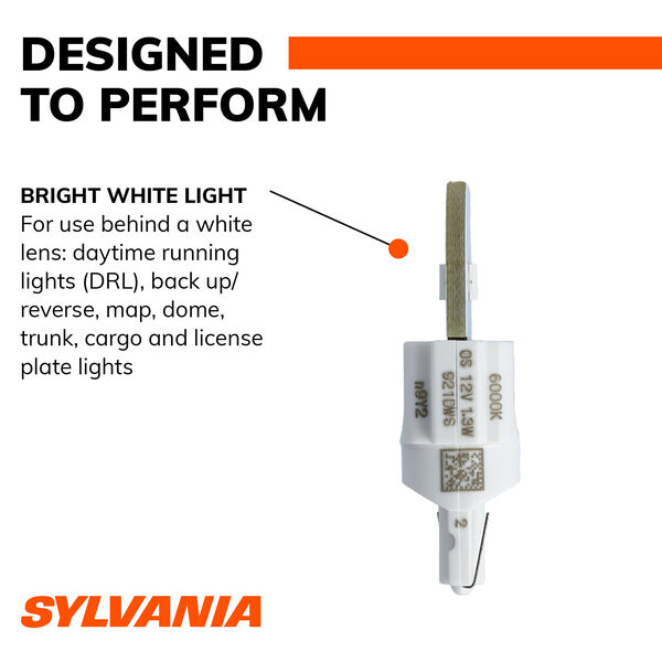 SYLVANIA 921 WHITE SYL LED Mini Bulb, 2 Pack, , hi-res