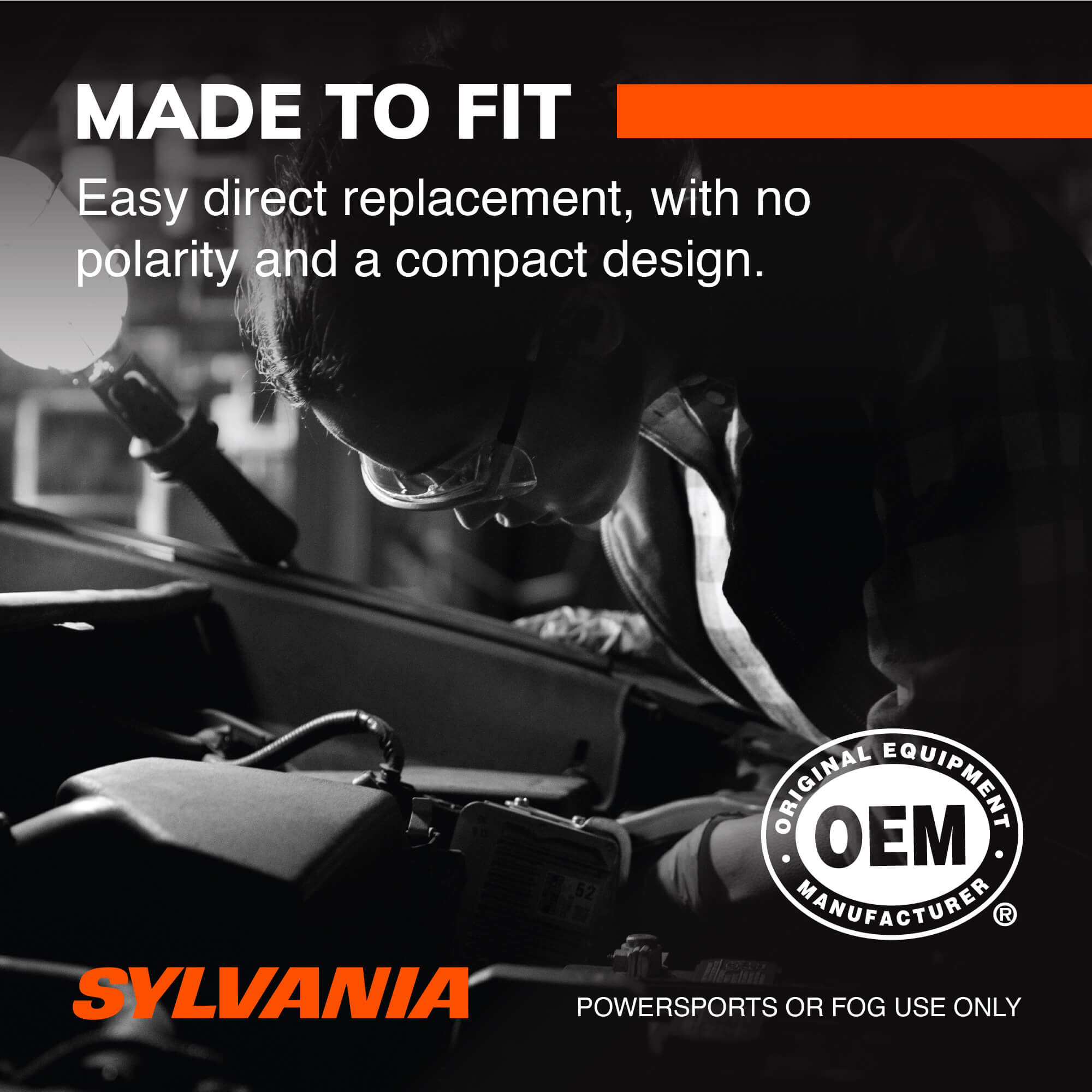SYLVANIA 9003 LED Fog Powersports Bulb 2 Pack