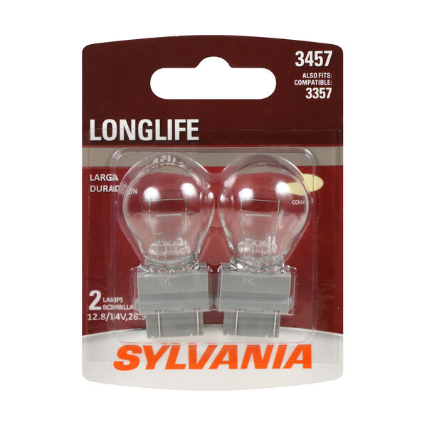 SYLVANIA 3457 Long Life Mini Bulb, 2 Pack, , hi-res