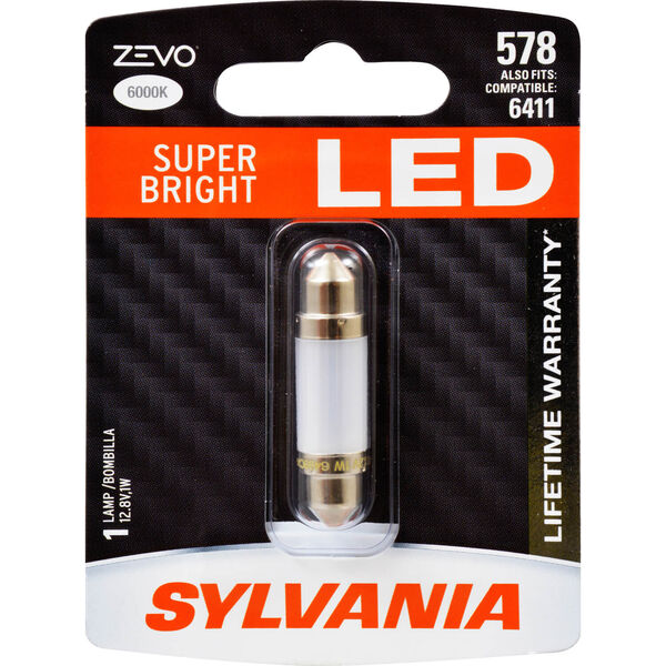 SYLVANIA 578 WHITE ZEVO LED Mini, 1 Pack, , hi-res