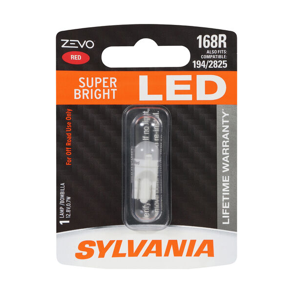 SYLVANIA 168R RED ZEVO LED Mini, 1 Pack, , hi-res