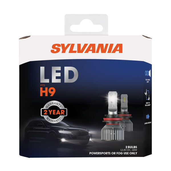 SYLVANIA H9 LED Powersports & Fog Bulb, 2 Pack, , hi-res