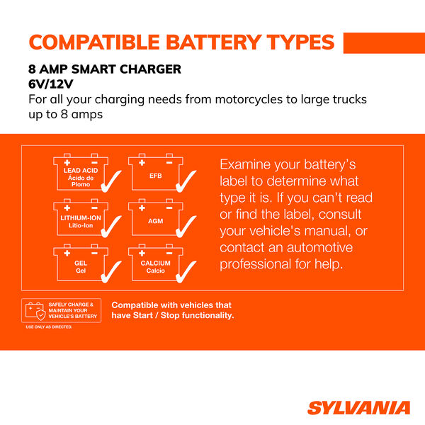 SYLVANIA Smart Charger - 8 Amp, , hi-res