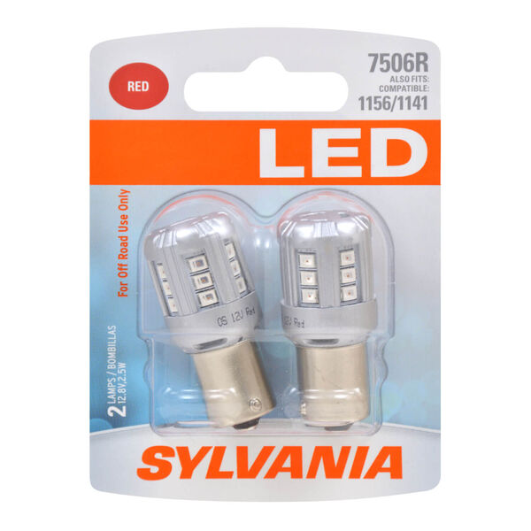 SYLVANIA 7506R RED SYL LED Mini Bulb, 2 Pack, , hi-res