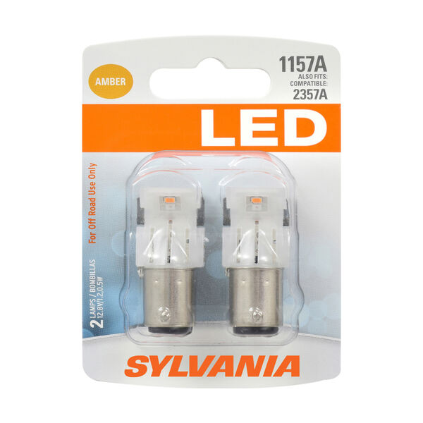 SYLVANIA 1157A AMBER SYL LED Mini Bulb Mini Bulb, 2 Pack, , hi-res