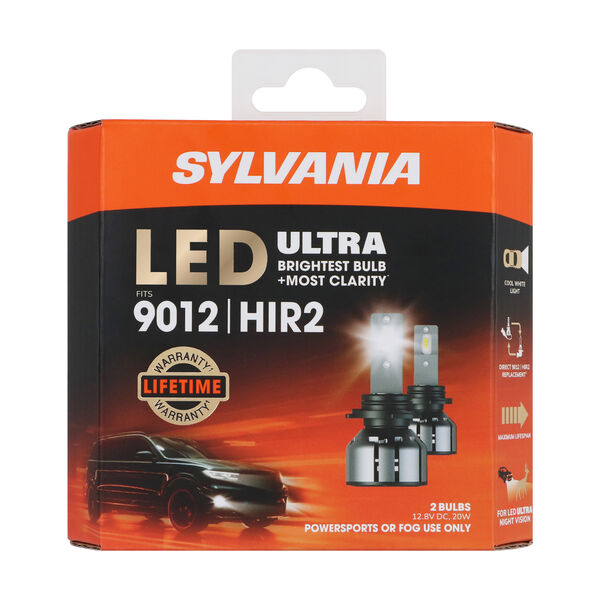 SYLVANIA 9012 LED Ultra Powersports & Fog Bulb, 2 Pack, , hi-res