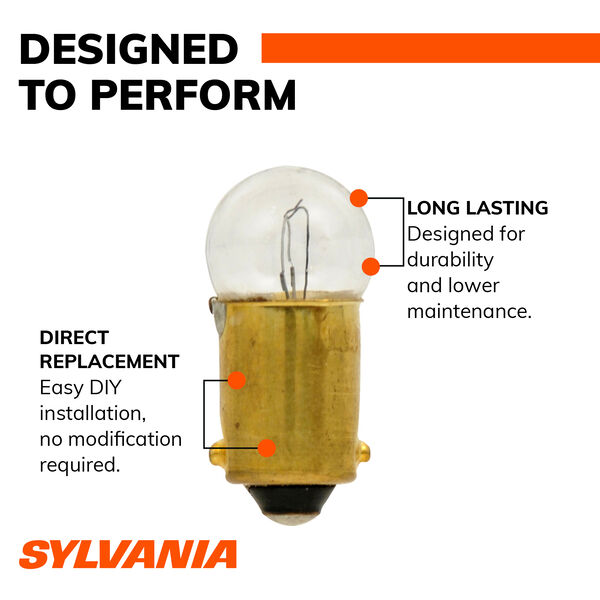 SYLVANIA 1445 Long Life Mini Bulb, 2 Pack, , hi-res