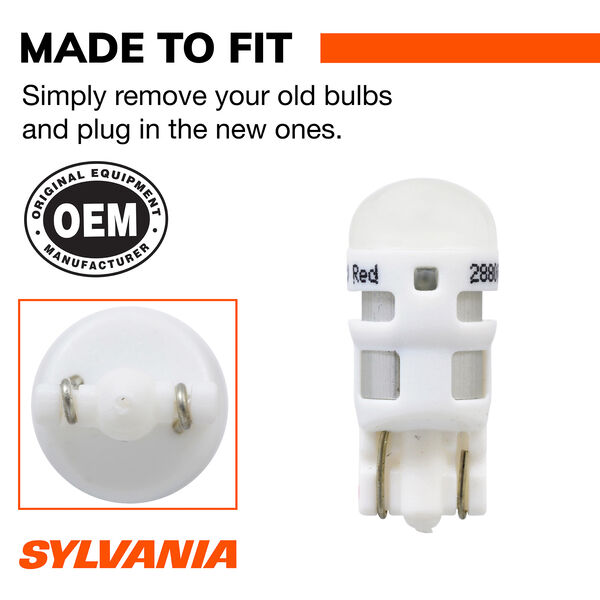 SYLVANIA 194R RED ZEVO LED Mini, 1 Pack, , hi-res