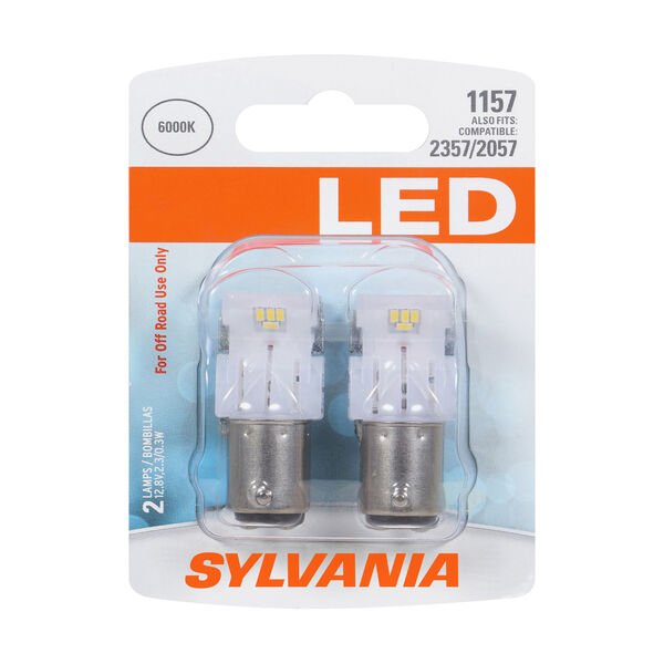 SYLVANIA 1157 WHITE SYL LED Mini Bulb, 2 Pack, , hi-res