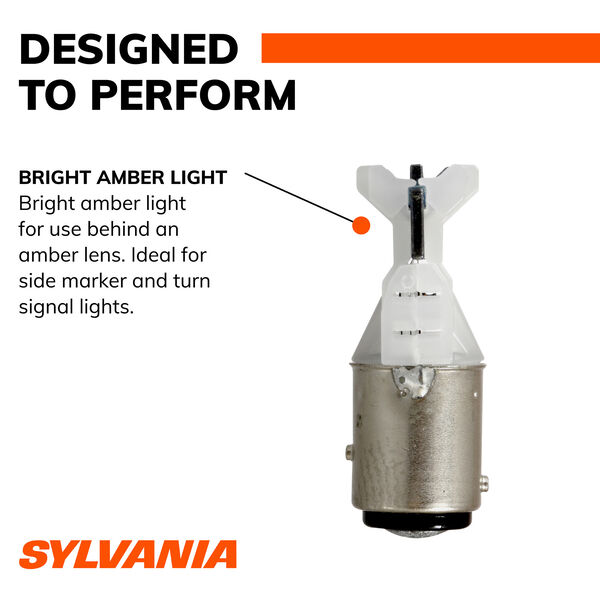SYLVANIA 1157A AMBER SYL LED Mini Bulb Mini Bulb, 2 Pack, , hi-res