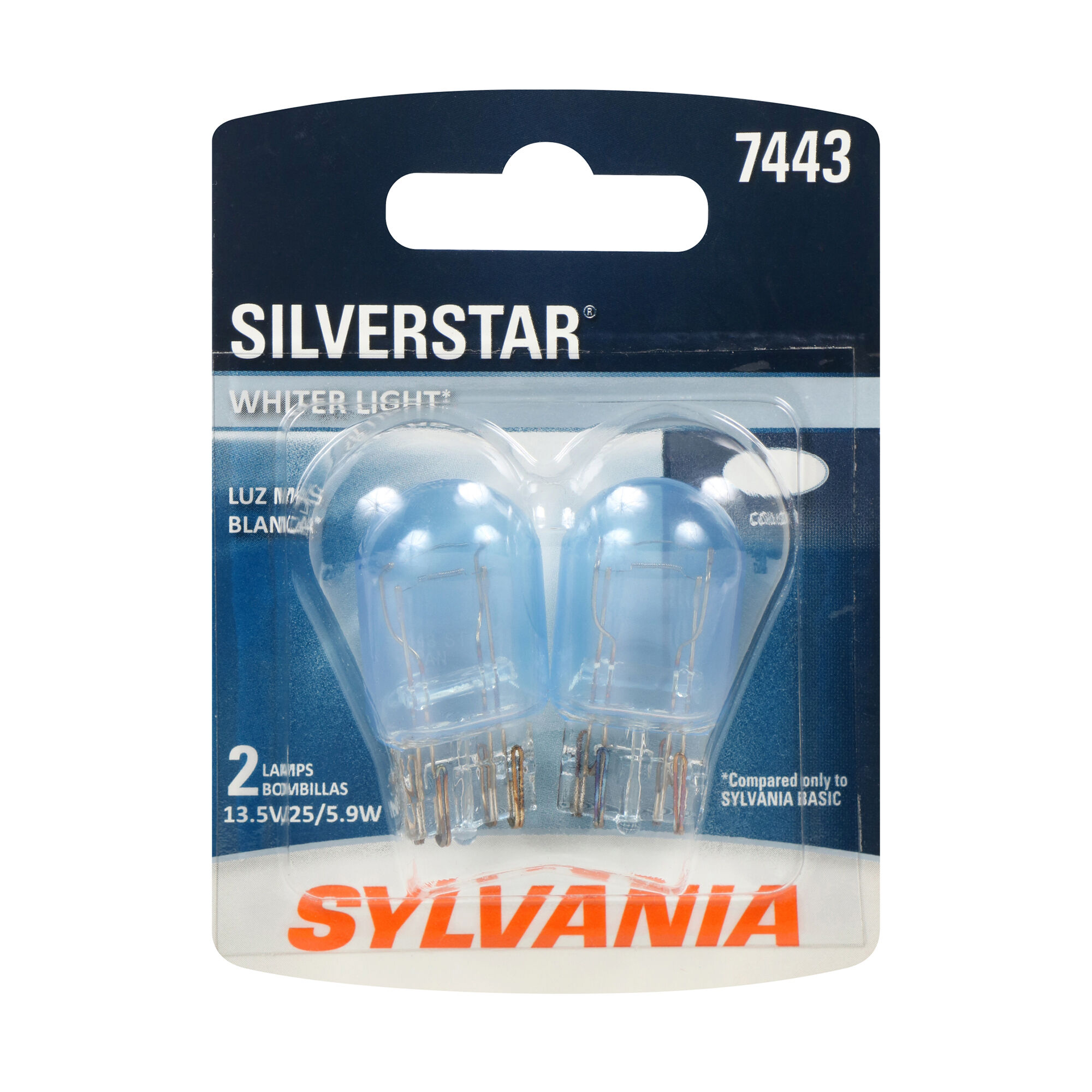 thumbnail image 2 of 10-Pack 7443 Prime Vision Clear Tail Light Bulbs – For Brake, Turn, Reverse 2 of 5