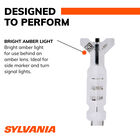 SYLVANIA 3057A AMBER SYL LED Mini Bulb Mini Bulb, 2 Pack, , hi-res