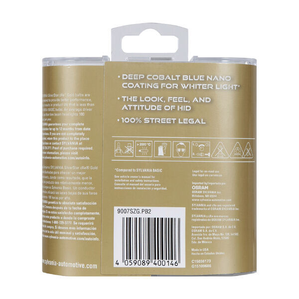 SYLVANIA 9007 SilverStar zXe Gold Halogen Headlight Bulb, 2 Pack, , hi-res