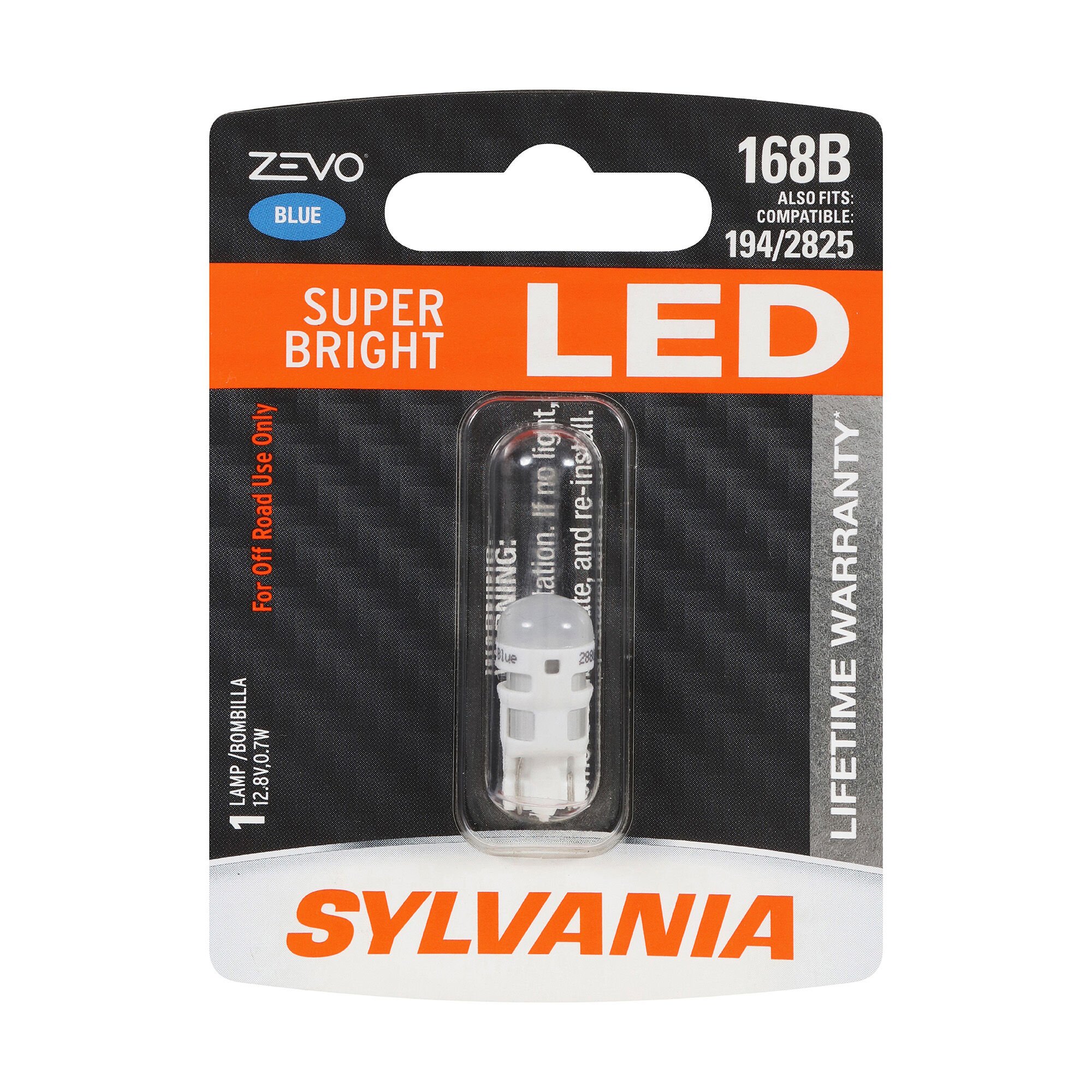 SYLVANIA 168B BLUE ZEVO LED Mini Bulb, 1 Pack