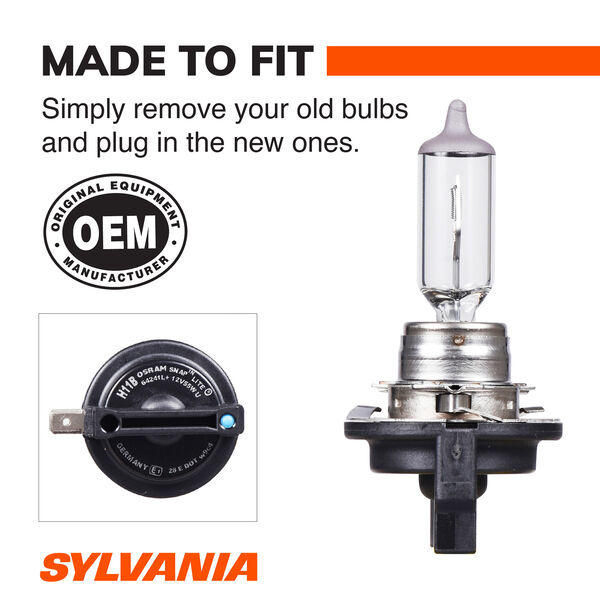SYLVANIA H11B Basic Halogen Headlight Bulb, 1 Pack, , hi-res