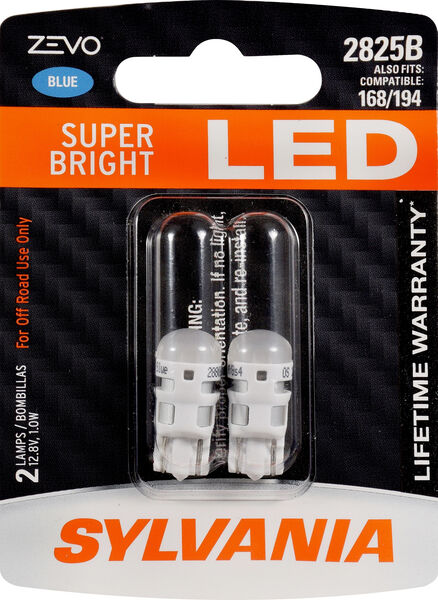 SYLVANIA 2825B BLUE ZEVO LED Mini Bulb, 2 Pack, , hi-res